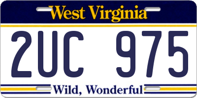 WV license plate 2UC975