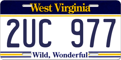 WV license plate 2UC977