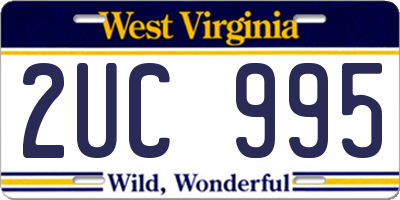 WV license plate 2UC995