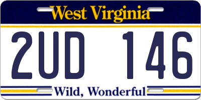 WV license plate 2UD146