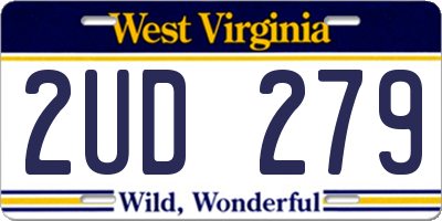 WV license plate 2UD279
