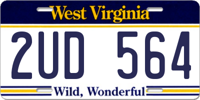 WV license plate 2UD564