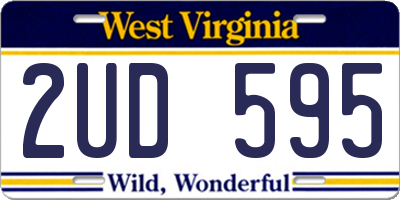 WV license plate 2UD595