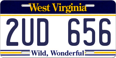 WV license plate 2UD656