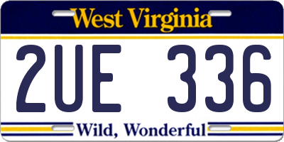 WV license plate 2UE336