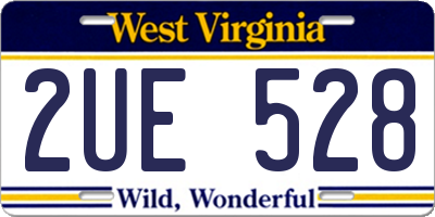WV license plate 2UE528