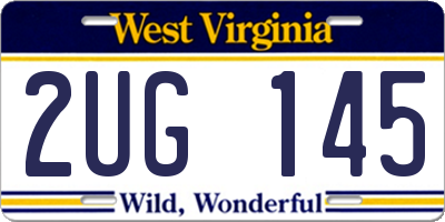 WV license plate 2UG145