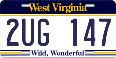 WV license plate 2UG147