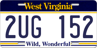 WV license plate 2UG152