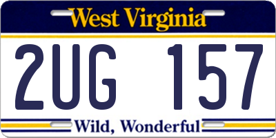 WV license plate 2UG157