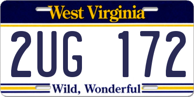 WV license plate 2UG172