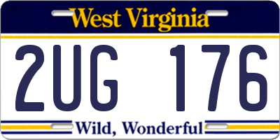 WV license plate 2UG176