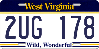 WV license plate 2UG178