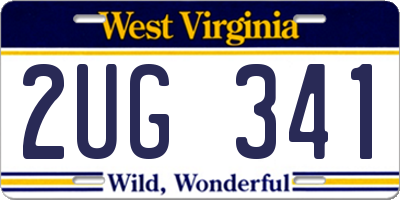 WV license plate 2UG341