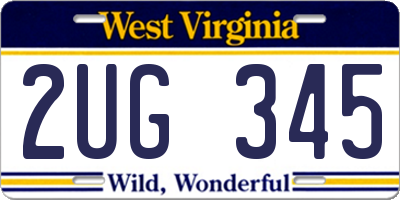 WV license plate 2UG345