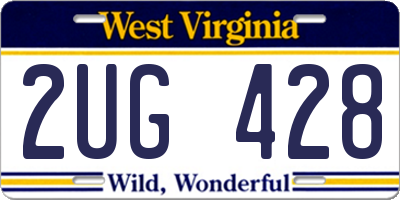 WV license plate 2UG428