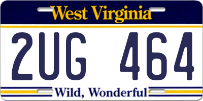 WV license plate 2UG464