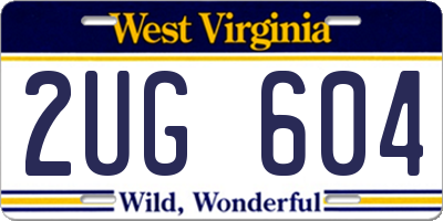 WV license plate 2UG604