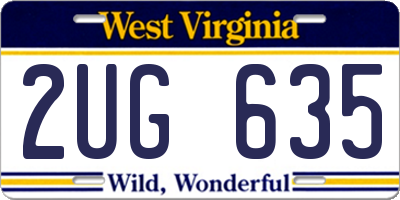 WV license plate 2UG635