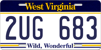 WV license plate 2UG683