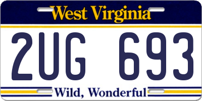 WV license plate 2UG693