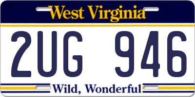 WV license plate 2UG946