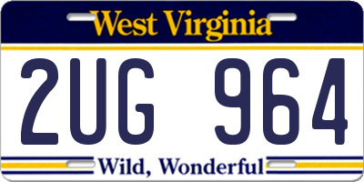 WV license plate 2UG964