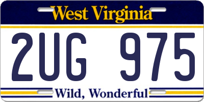WV license plate 2UG975