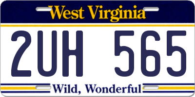 WV license plate 2UH565