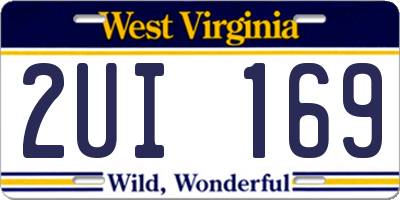WV license plate 2UI169