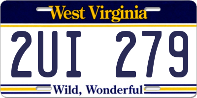 WV license plate 2UI279