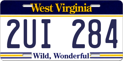 WV license plate 2UI284