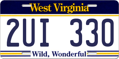 WV license plate 2UI330