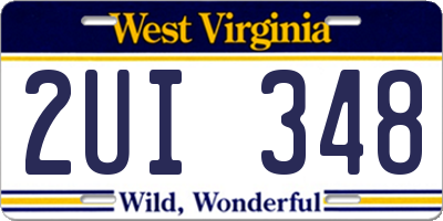 WV license plate 2UI348