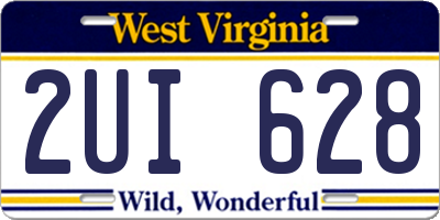 WV license plate 2UI628