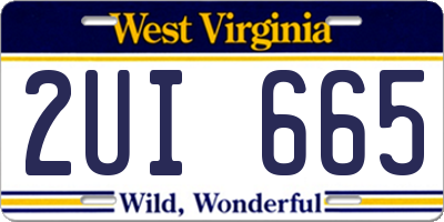 WV license plate 2UI665