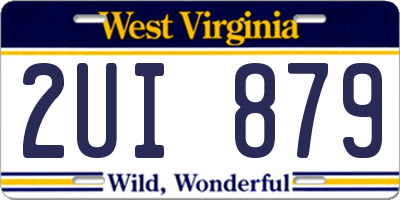 WV license plate 2UI879