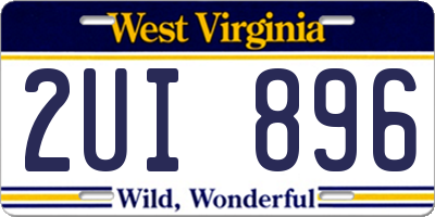 WV license plate 2UI896