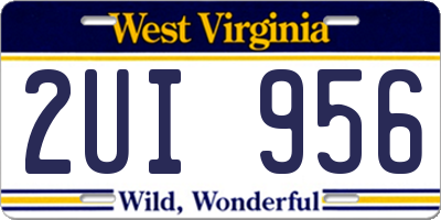WV license plate 2UI956