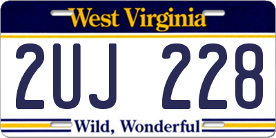 WV license plate 2UJ228