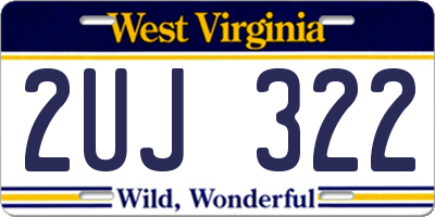 WV license plate 2UJ322