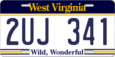 WV license plate 2UJ341