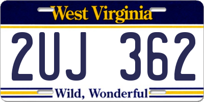 WV license plate 2UJ362