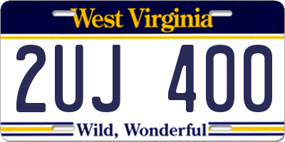 WV license plate 2UJ400