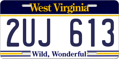 WV license plate 2UJ613