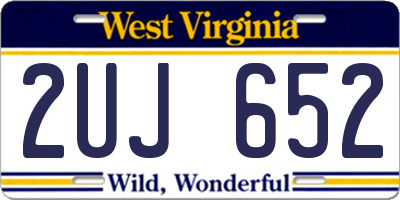 WV license plate 2UJ652