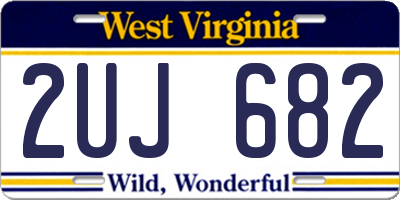 WV license plate 2UJ682