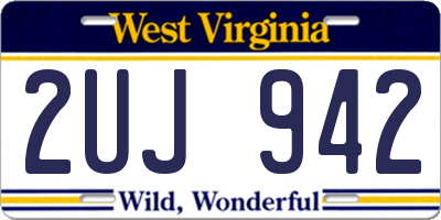 WV license plate 2UJ942