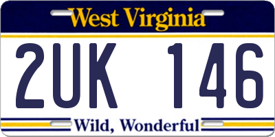 WV license plate 2UK146