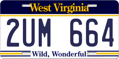 WV license plate 2UM664